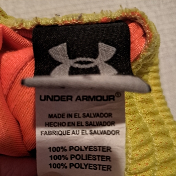 Under Armour girls size 5 yellow with orange accent shorts - Picture 2 of 4